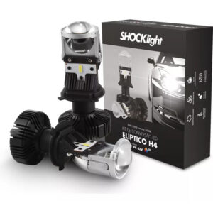 Farol Led Lâmpada H4 Mini Projetor Canhão Fácil Instalação