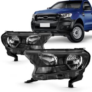 Farol Ranger Xls 2017 2018 2019 2020 Máscara Negra Sem Led Projetor