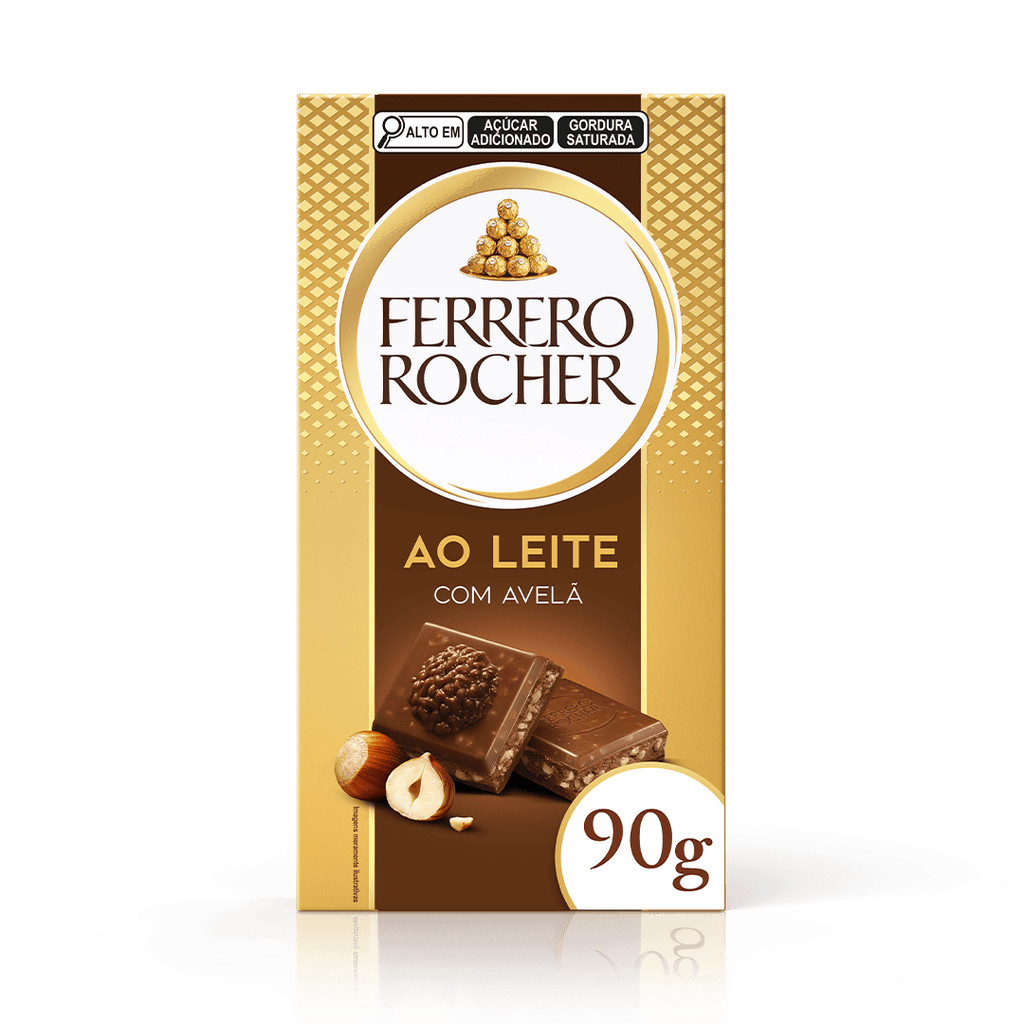 Ferrero Rocher Tablete ao leite com avelã 1 unidade 90g — Informática