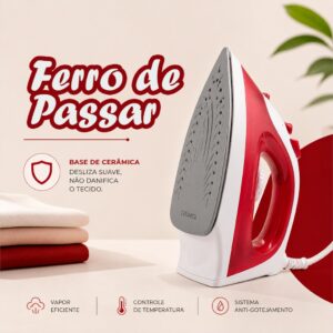 Ferro A Vapor Base Ferro de Roupa Ceramica Anriaderente Ferro de