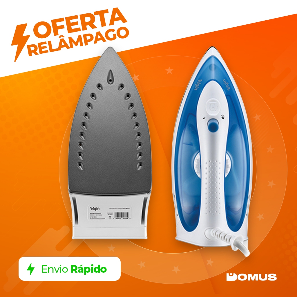 Ferro De Passar 2 em 1 A Vapor e Seco Iron Press 1200W Elgin 127 220V