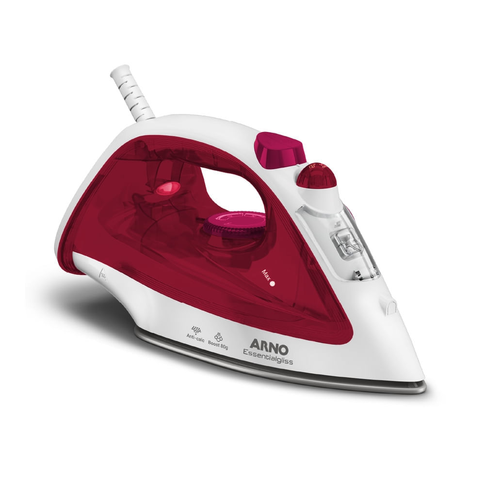 Ferro de Passar a Vapor EssentialGliss Arno Fmq Rosa e Branco 220V — Eletroportáteis