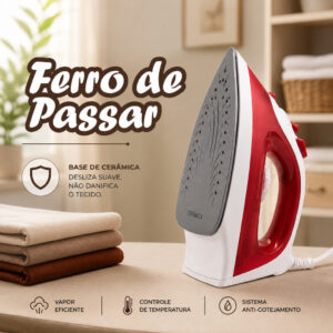 Ferro de Passar Ferro de Roupa Ceramica Anriaderente Ferro a Vapor
