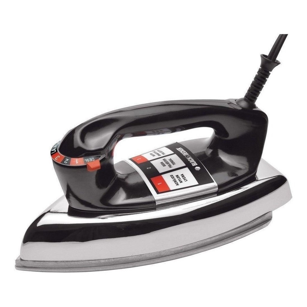 Ferro de Passar Roupa a Seco Black Decker VFA1110TM2 Base de Alumínio — Eletroportáteis