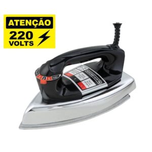 Ferro de Passar Roupa a Seco Black Decker VFA1110XM6 Base de Alumínio