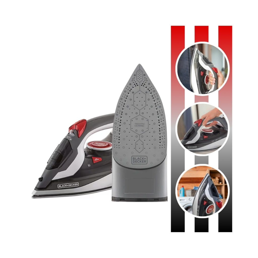 Ferro De Passar Roupa Com Vaporizador Black Decker — Eletroportáteis