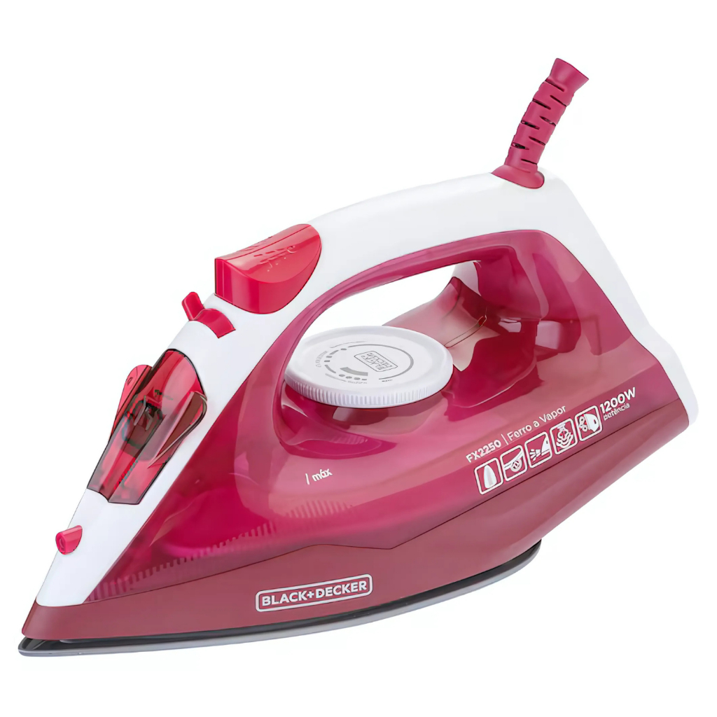 Ferro de Passar Roupas Elétrico a Vapor Black&Decker Base — Eletroportáteis