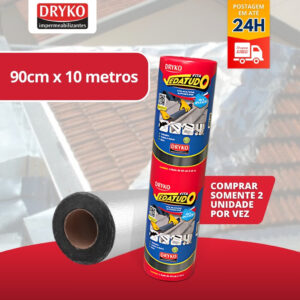 Fita Adesiva De Manta asfáltica adesiva Aluminizada Dryko 90cm x 10m