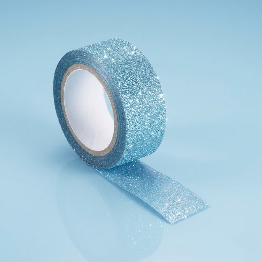 Fita Adesiva Glitter Azul Claro 1 unidade Rizzo