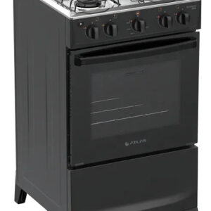 Fogão 4 Bocas Atlas Mônaco Plus com Mesa de Inox Automático Preto — Cozinha (grandes)
