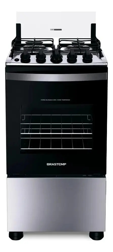 Fogão Brastemp 4 Bocas Inox Bfo4nbr Bivolt — Cozinha (grandes)