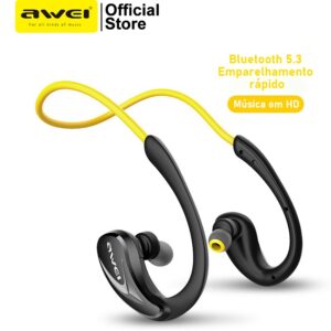 Fone de ouvido Bluetooth esportivo com gancho atrás da orelha A prova
