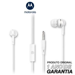 Fone De Ouvido com fio Original Motorola Earbuds 105, Anti Ruido Com