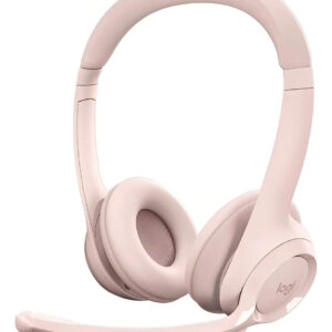 Fone De Ouvido Com Fio Usb Rosa Logitech Luz Nude