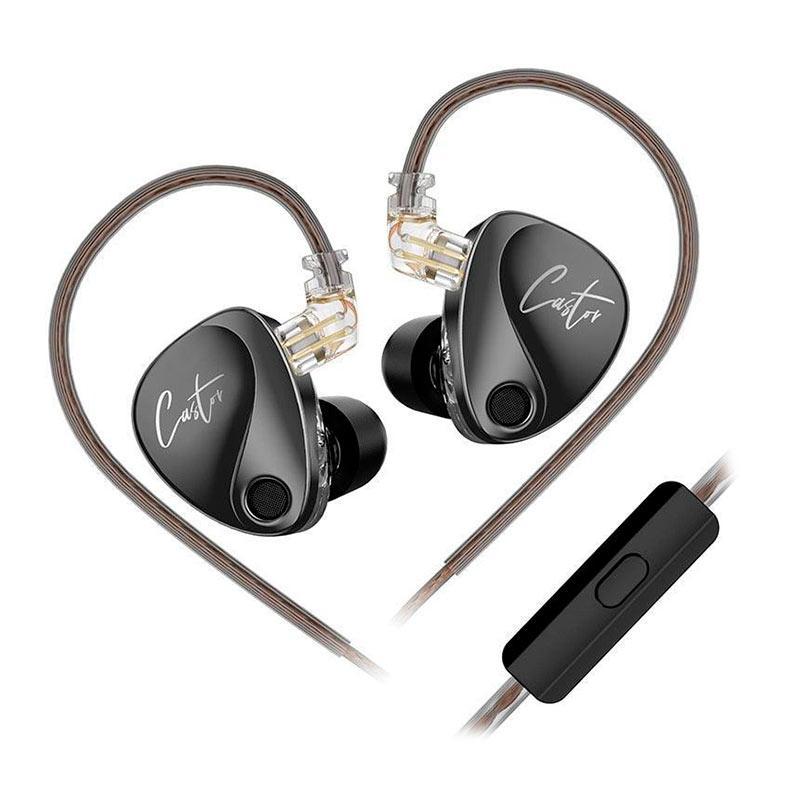 Fone de Ouvido KZ Castor, Com Microfone, Preto — Áudio e Fones