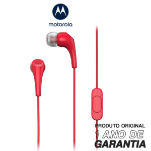 Fone de Ouvido Motorola Earbuds C Microfone Vermelho