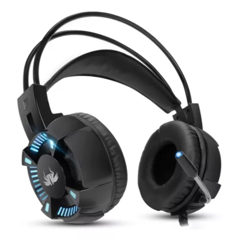 Fone De Ouvido Over-ear Headset Gamer Knup Kp-464 Com Led — Áudio e Fones