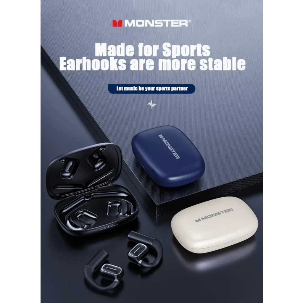 Fone de Ouvido Sem Fio Monster Bluetooth v5.3 — Áudio e Fones