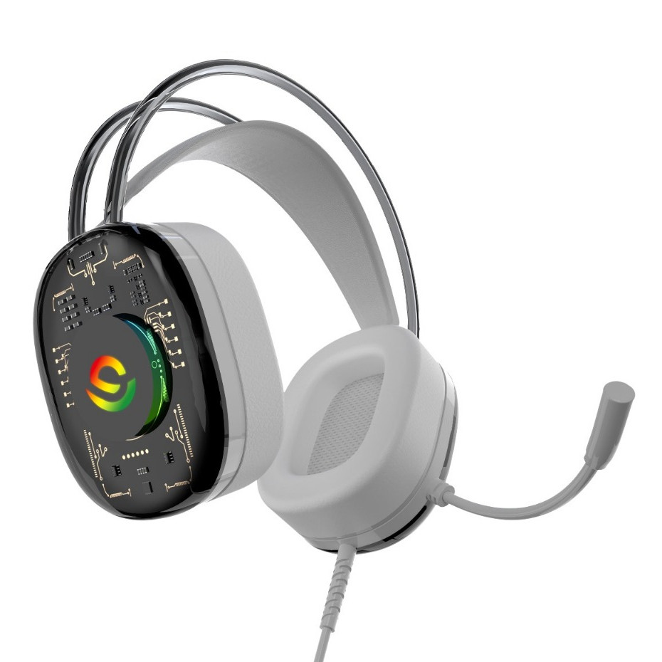 Fone Headset Gamer RGB P2 USB Flexível Com Fio