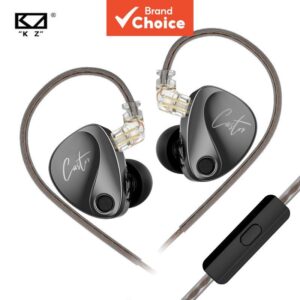 Fones de ouvido KZ Castor, intra-auriculares Hi-Fi 2DD dinâmicos de