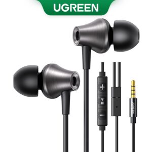 Fones De Ouvido Ugreen 3.5mm Com Fio Microfone Cancelamento De Ruído
