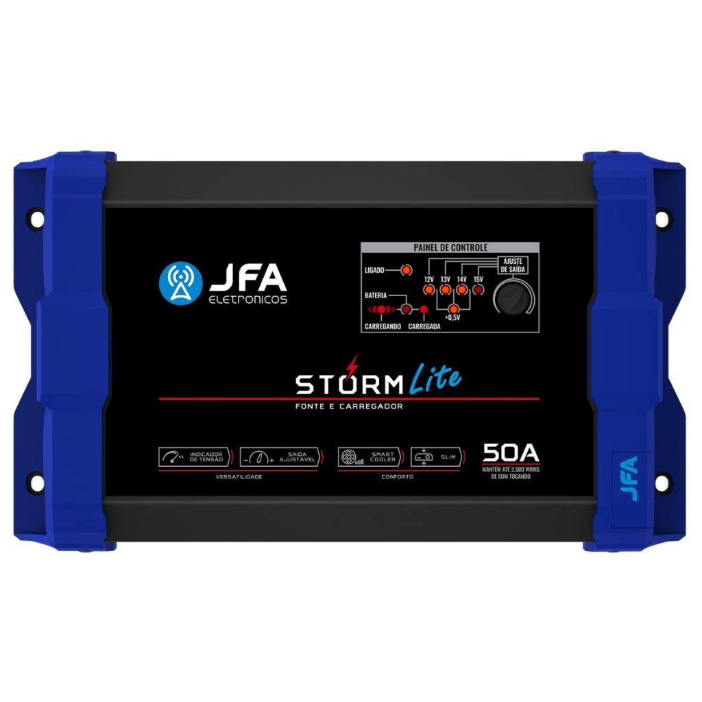 Fonte Carregador Jfa 50a Lite Storm Bivolt Som Automotivo