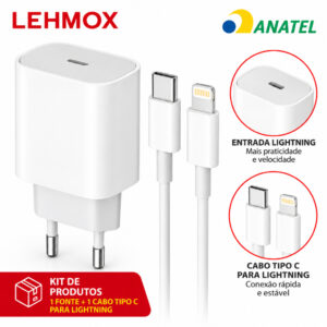 Fonte Carregador Turbo 25W Cabo Carregador Rápido Original Lehmox — Celulares e Acessórios