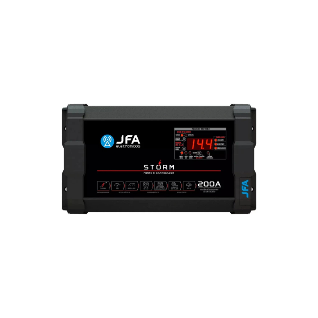 Fonte e Carregador de Bateria Jfa Storm Plus 60A 70A 120A 200A Bivolt