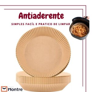 Forma De Air Fryer Descartável Forro Antiaderente De Papel Redondo