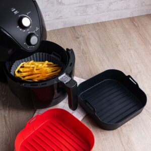 Forma Quadrada de Silicone para Air Fryer Quadrada 20x7cm Redonda