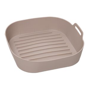 Forma Quadrada para Air Fryer 23cm Silicone Bege Lyor para Assar