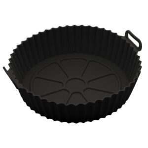 Forma Redonda de Silicone para Air Fryer 19cm Preta Lyor para Bolos — Cozinha e Utensílios