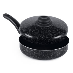 Frigideira Alta Antiaderente Com Tampa 18Cm Preto Nacional — Cozinha e Utensílios