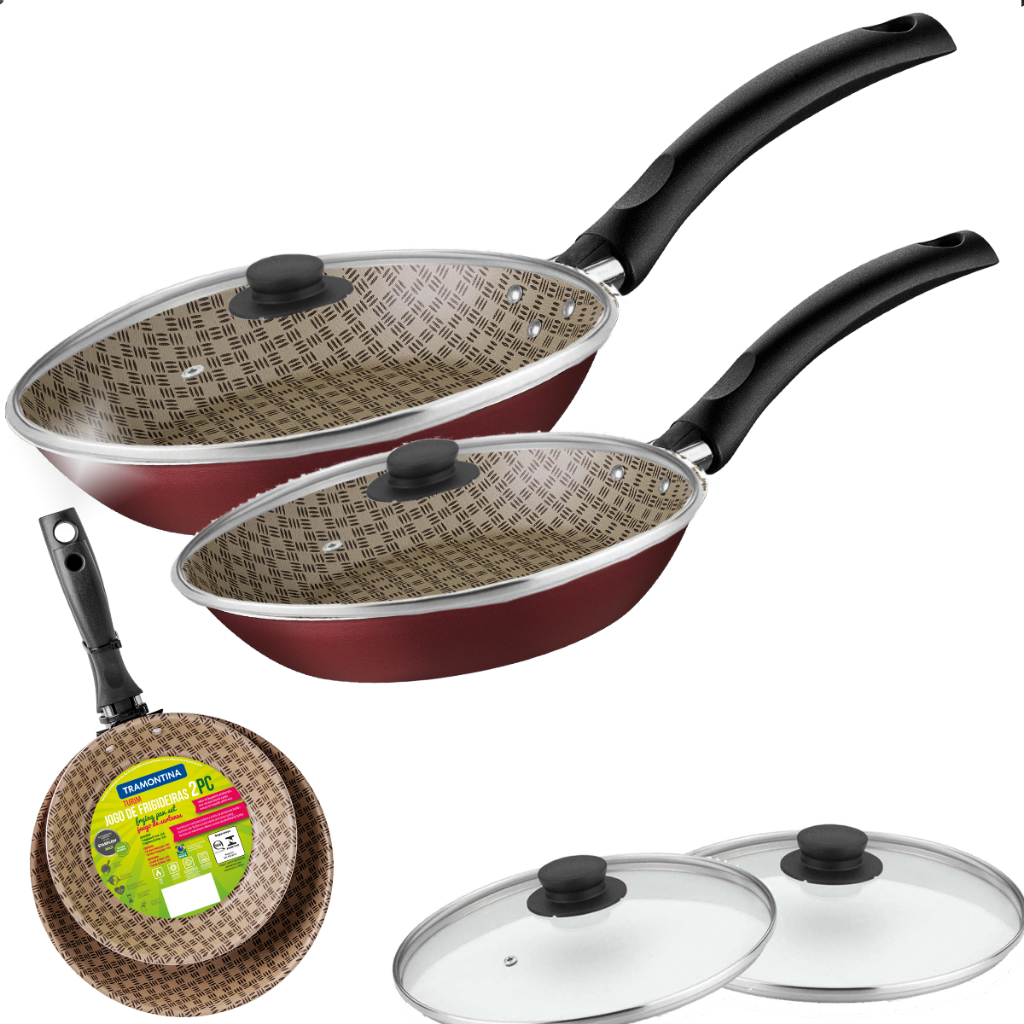 Frigideira Antiaderente Com Tampa Tramontina Jogo Frigideira 20cm e