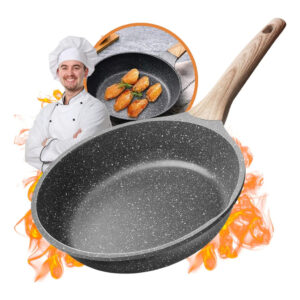 Frigideira Cerâmica Antiaderente Grande 20CM 24CM Fogão Gás Indução