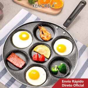 Frigideira Com 3-7 Furos Para Estável De Ovos Antiaderente Panquecas