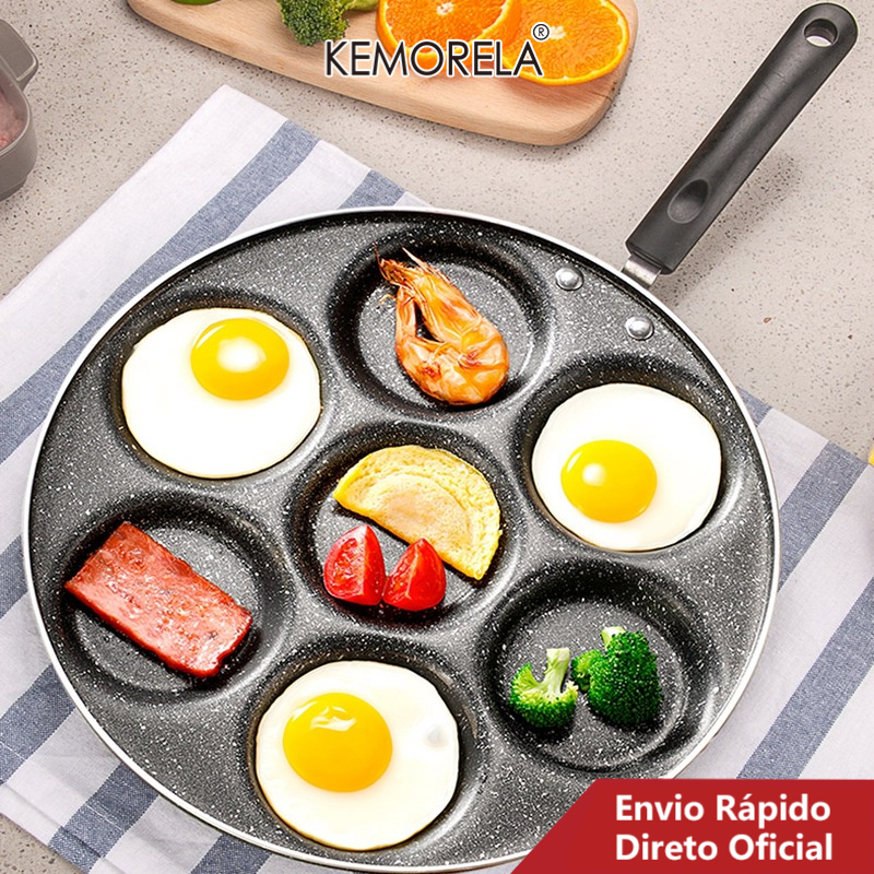 Frigideira Com 3-7 Furos Para Estável De Ovos Antiaderente Panquecas — Cozinha e Utensílios