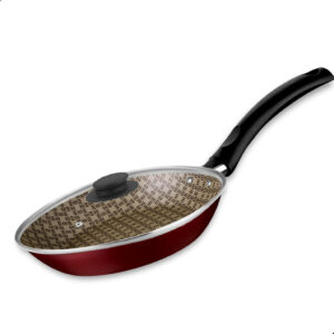Frigideira com tampa tramontina antiaderente 20cm vermelha — Cozinha e Utensílios