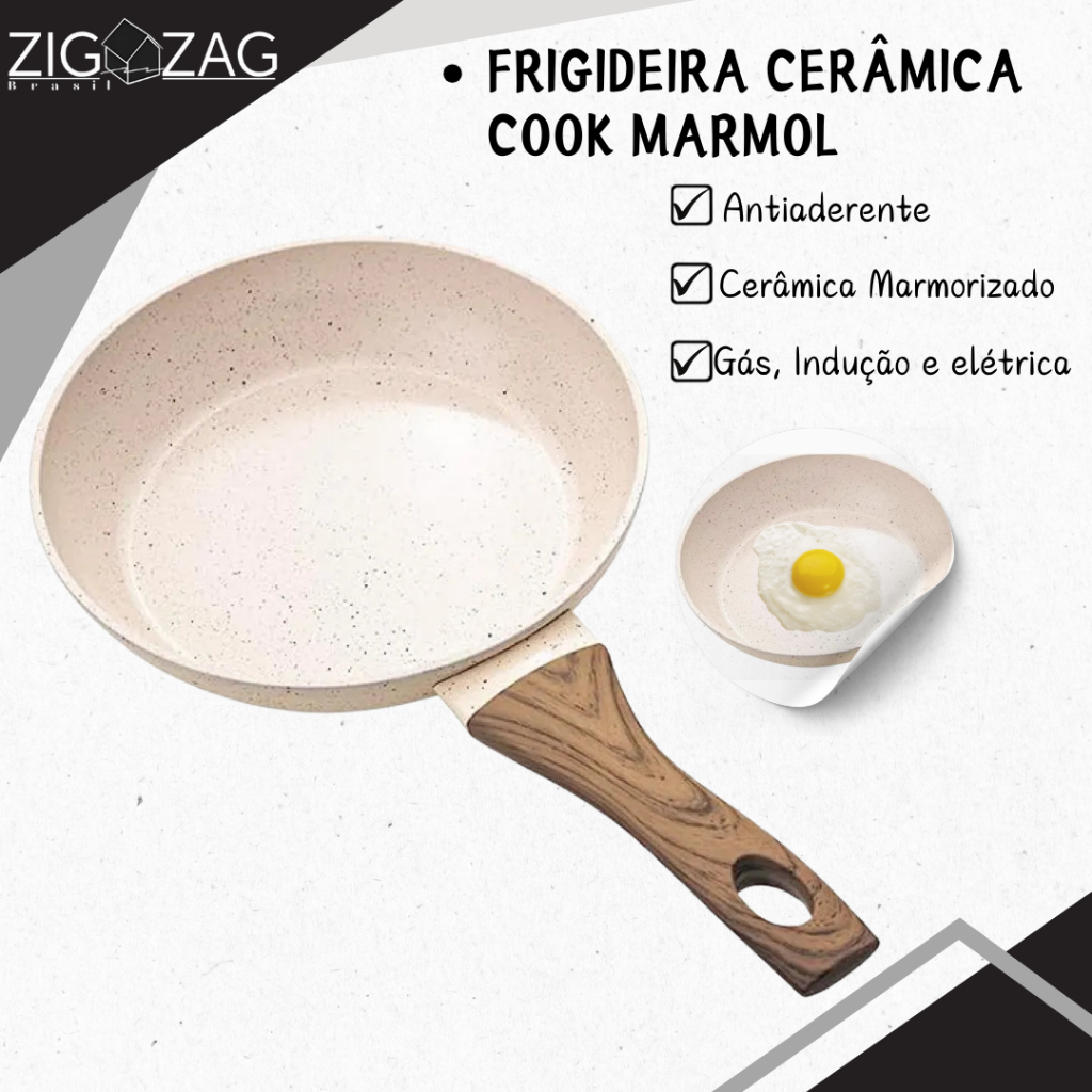 Frigideira de Cerâmica Antiaderente Mármol 26cm