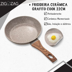 Frigideira de Cerâmica Cook Gafito 22 cm Antiaderente para Fogões de