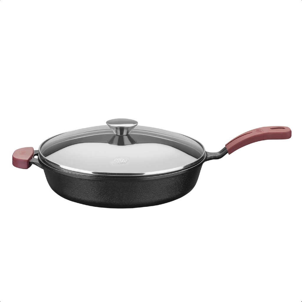 Frigideira de Ferro Com Tampa De Vidro Temperado e Alça 3,1 Litros — Cozinha e Utensílios