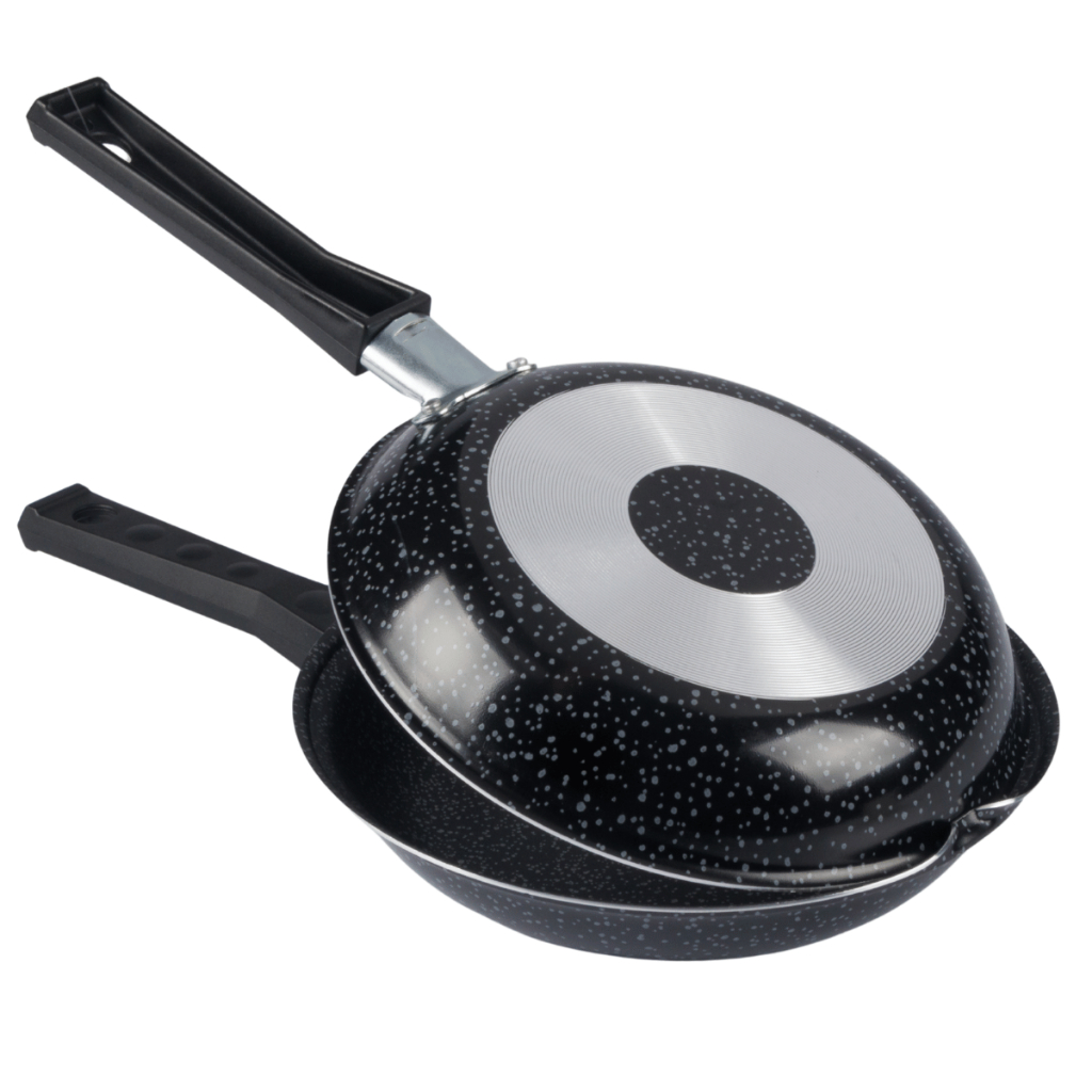 Frigideira Dupla Omeleteira Antiaderente 18Cm Preto Nacional — Cozinha e Utensílios