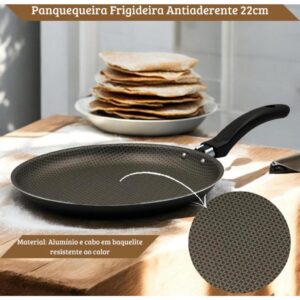 Frigideira Para Panquecas Tapioca Antiaderente Alegrete 22Cm Sem Óleo