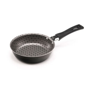 Frigideira Santorini Ovo 13cm Alumínio Antiaderente Preta Cabo