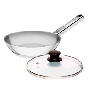 Frigideira Tramontina Allegra 20cm Aço Inox Indução e Tampa