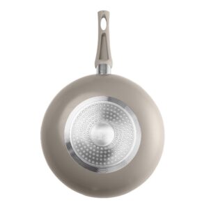 Frigideira Wok de Indução em Alumínio 28cm Taupe com Revesti
