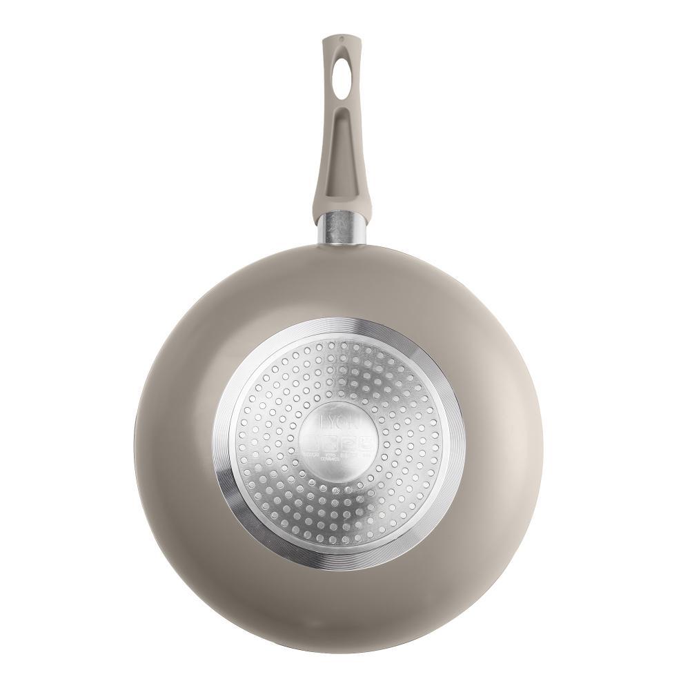 Frigideira Wok de Indução em Alumínio 28cm Taupe com Revesti — Cozinha e Utensílios