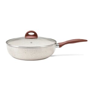 Frigideira Wok Indução Antiaderente 28cm 3,4L Brinox Cor Vanilla — Cozinha e Utensílios