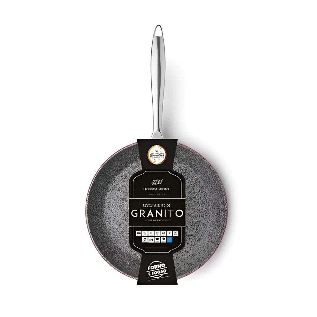 Frigideira Wok Teflon Granito Stone-flon Antiaderente Alumínio