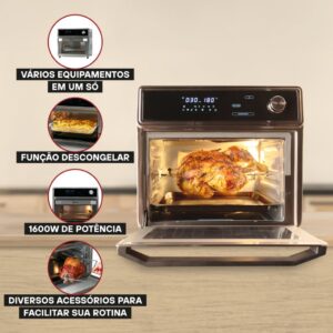 Fritadeira Air Fryer Forno 25L Gallant Digital Rotisserie 220V